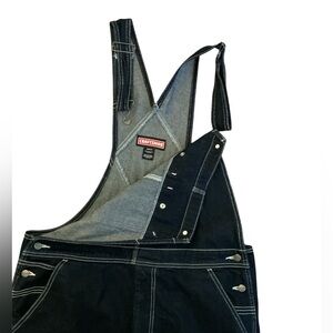 Craftsman Denim Dark wash Overalls with Contrast Stitching
